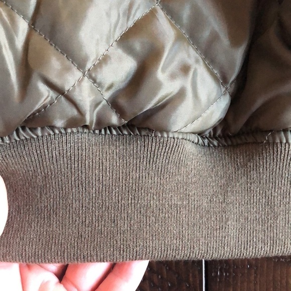 American Rag M Flight Bomber Jacket Zip Up Punk Old School Green Grunge NWOT - Picture 14 of 16